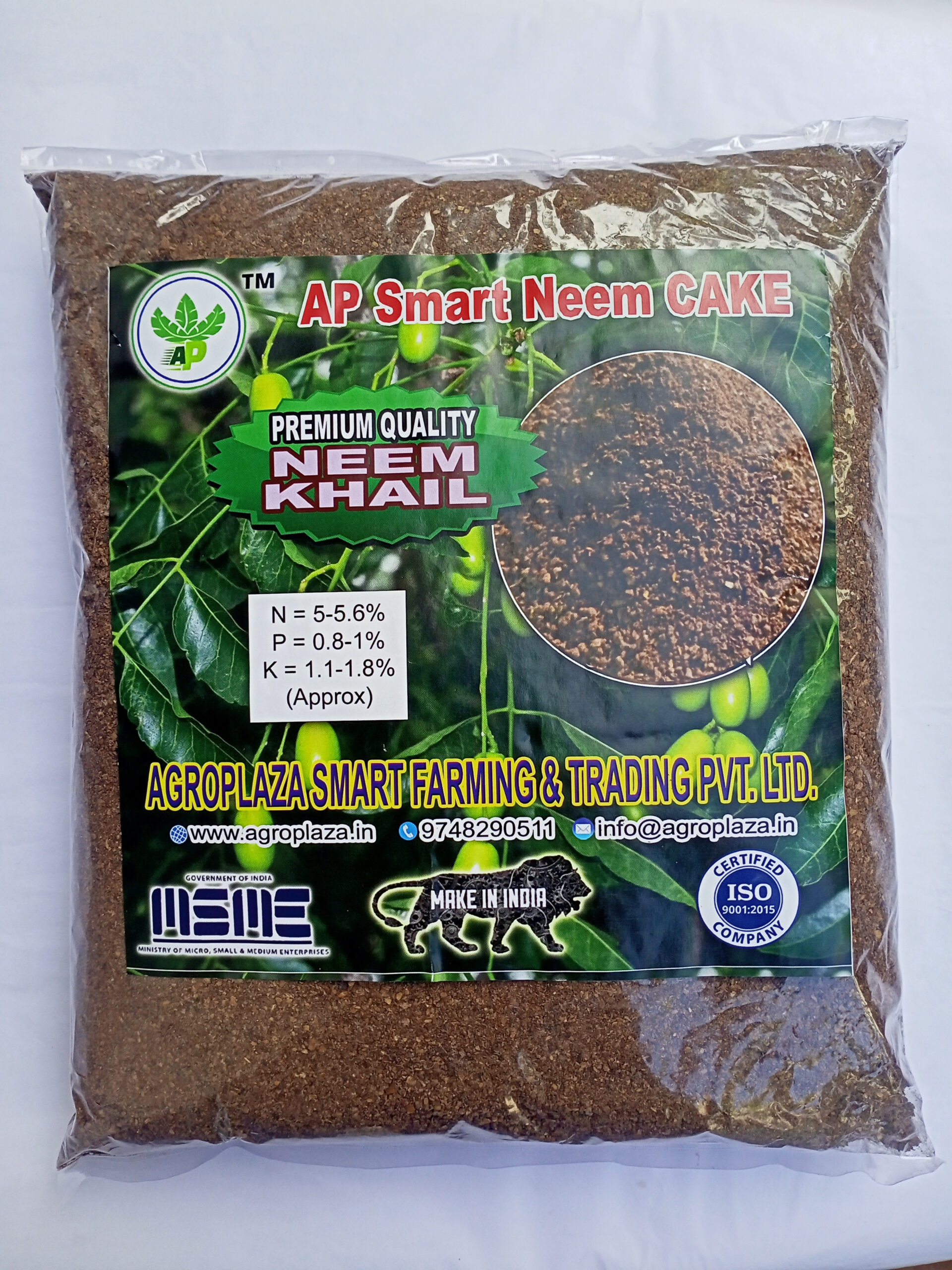 Agroplaza Organic Fertilizer Neem Cake Powder for Plants | Neem Khali | 100% Pure Fertilizer  (450 g, Powder)